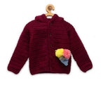 Chutput Kids Maroon Coloured Solid Pullover Sweater | Grocsy