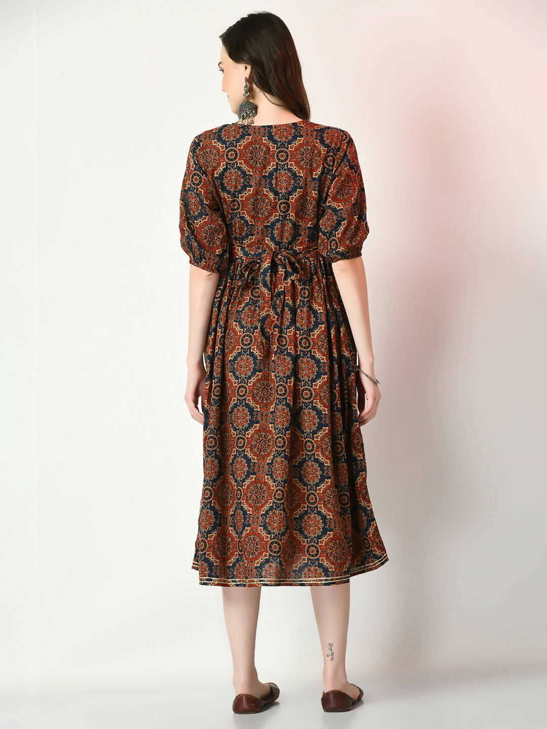 Myshka Women's Multi Empire Printed Dress | Grocsy