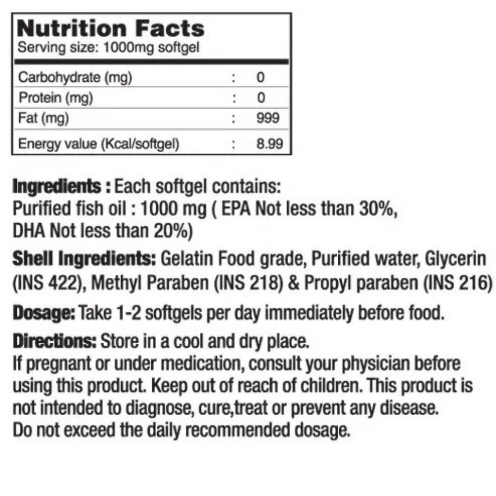 Curegarden Natural Omega-3 50 | Grocsy