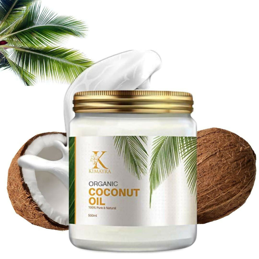 Kimayra World Organic Cold Pressed Coconut Oil with Natural Aroma of Coconut Oil for Hair & Dry Skin | Grocsy