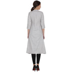 Kanoor Women's Multi Cotton A-Line Kurti | Grocsy