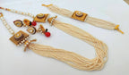 White Seed Beads Necklace Set