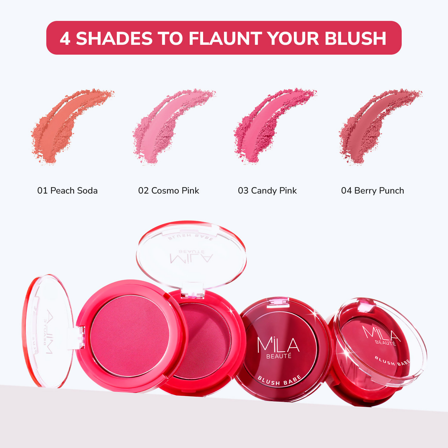 Mila Beaute Babe Blush Powder Blush - Peach Soda | Grocsy