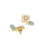 Nuyug 22K Gold Plated Kundan Paradise Green Studs | Grocsy