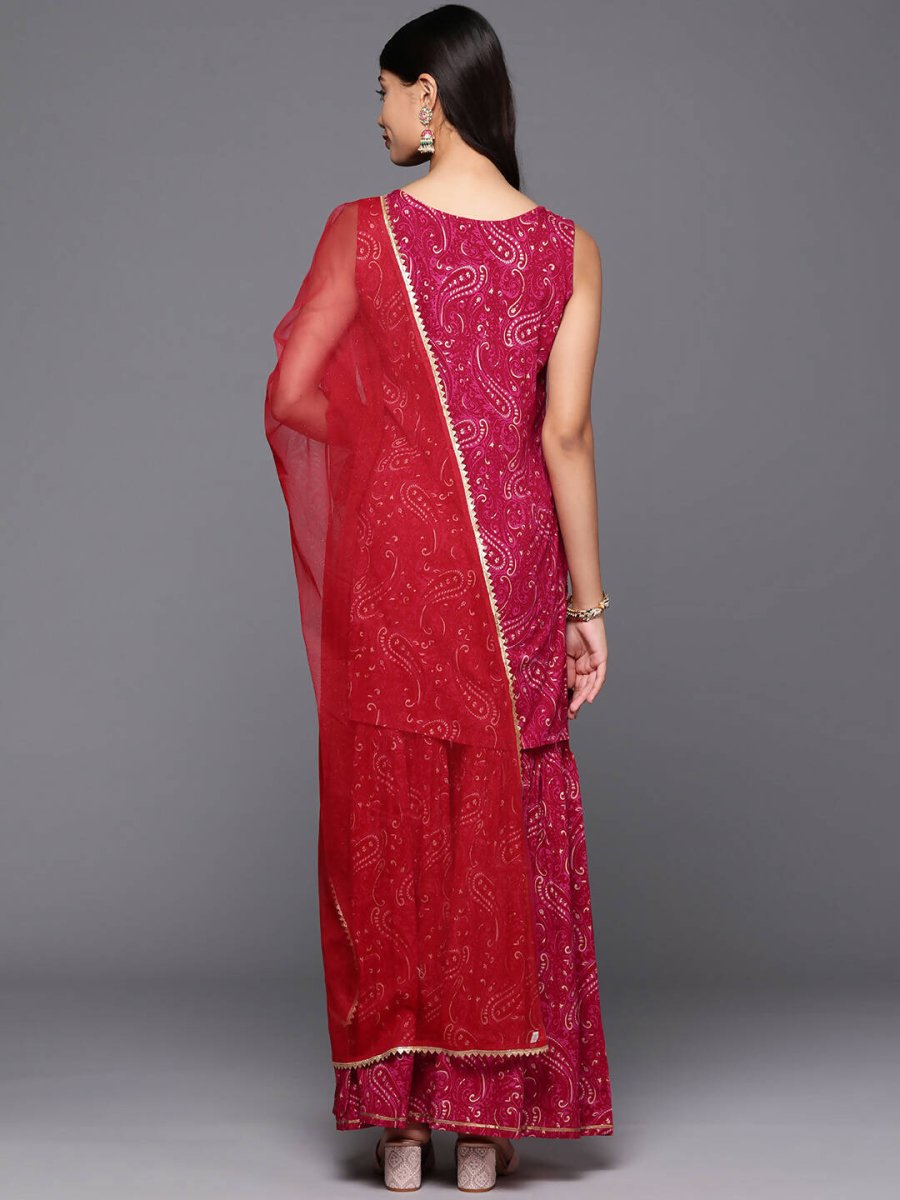 Ahalyaa Women's Traditional wear Kurta Set - Red | Grocsy