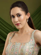 Gold Toned Kundan Earrings - Ruby Raang | Grocsy
