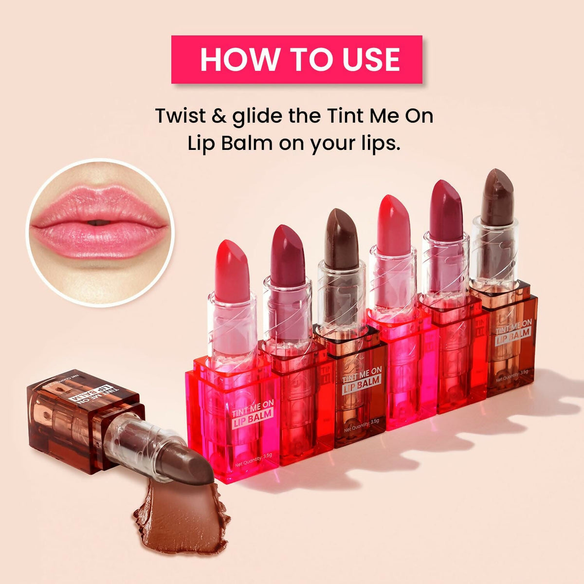 Swiss Beauty Tint Me On Lip Balm - Pink Macaroon | Grocsy