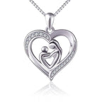 Cauer Elegant 14K White Gold Plated Moissanite Pendant Necklace | Grocsy