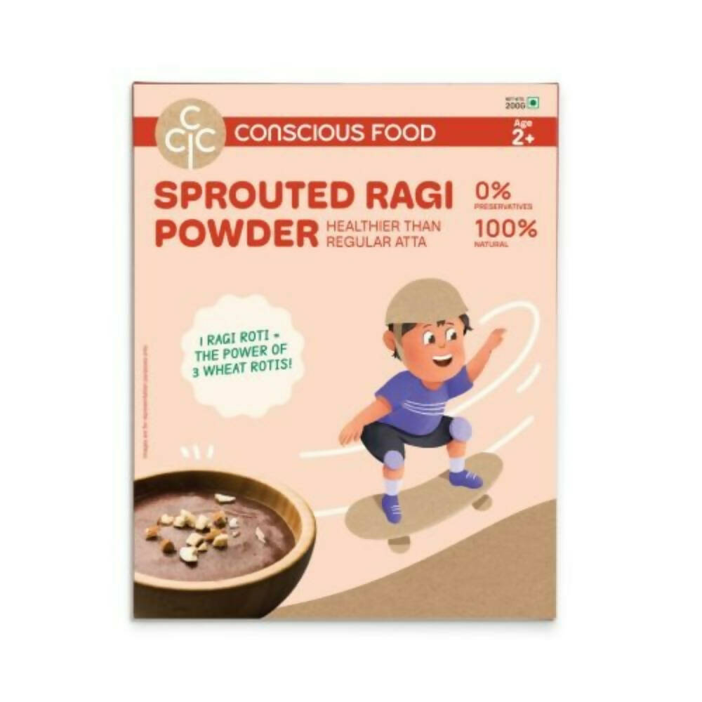 Conscious Food Sprouted Ragi Powder | Grocsy