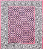 Vamika Printed Cotton Pink & Multicolor Latest Design Bedsheet With Pillow Covers (LEOC_CHKR_P) | Grocsy