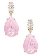 Pink Druzy Quartz Earrings- Ruby Raang | Grocsy