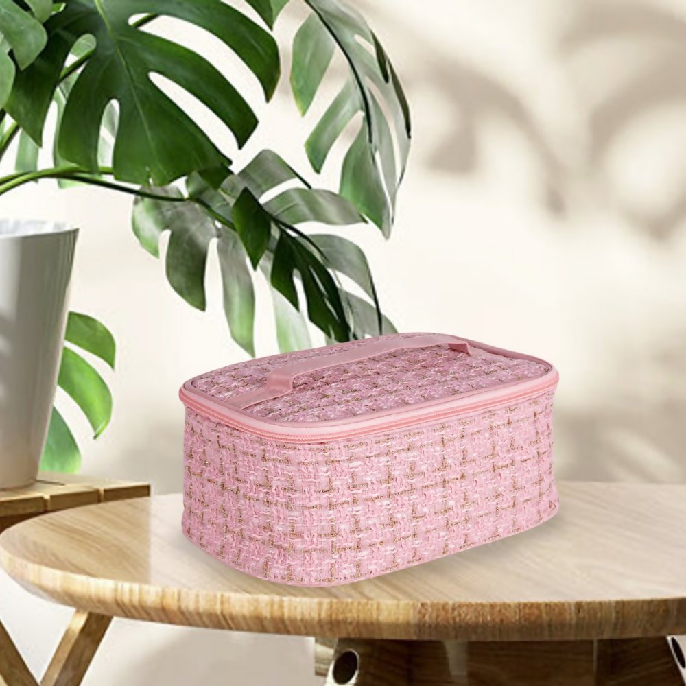 Bronson Professional Pink Makeup Pouch Cosmetic Organizer Kit | Grocsy