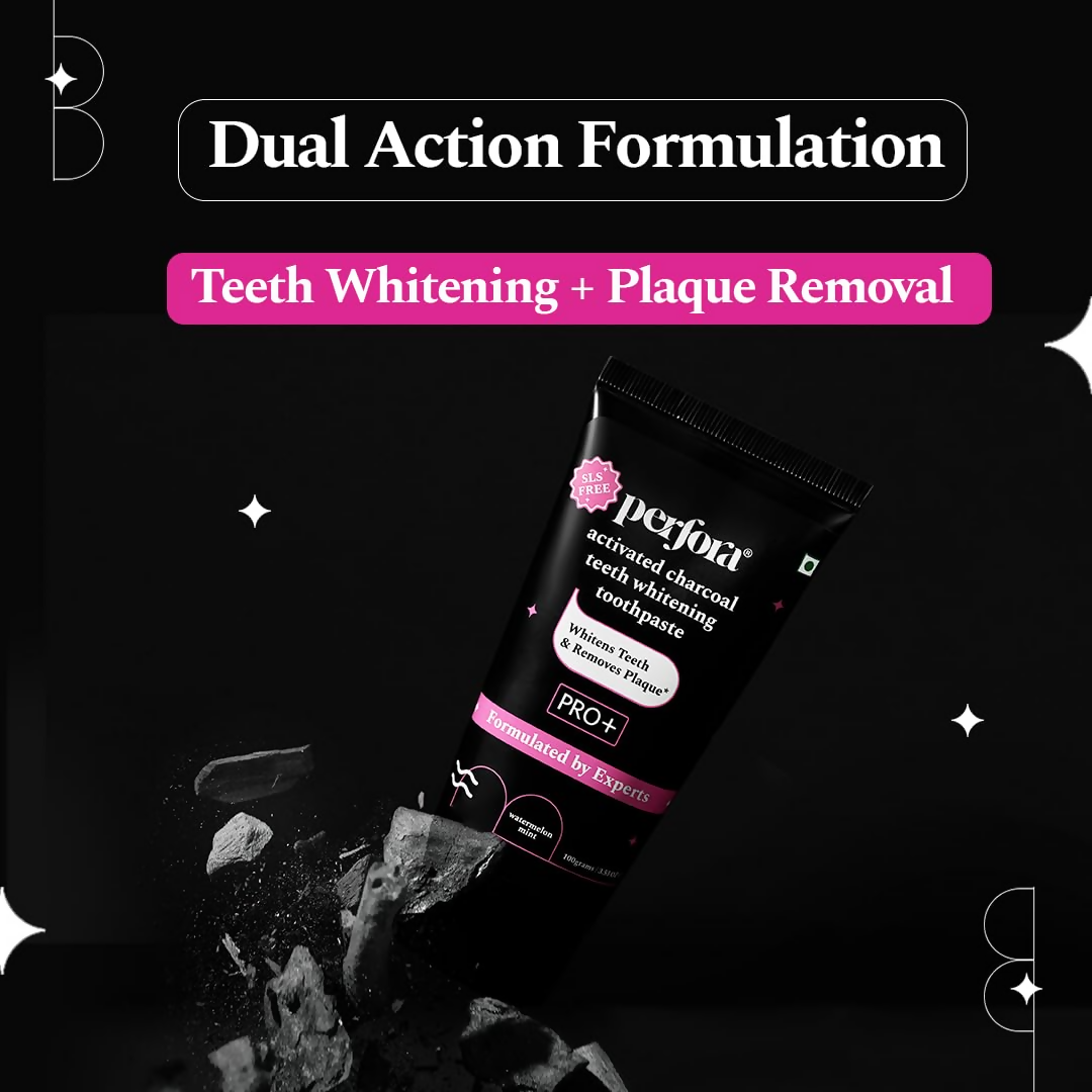 Perfora Activated Charcoal Whitening Toothpaste - Watermelon Mint | Grocsy