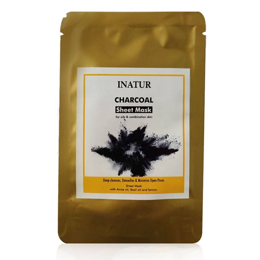 Inatur Charcoal Sheet Mask | Grocsy