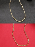 NVR Women's Set of 2 Gold-Polished Minimal Chain | Grocsy