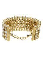 Gold-Polished Alloy Kundan Studded Bracelet - The Pari