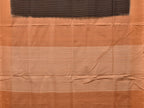 Black and Mustard Pochampally Ikat Handloom Saree with Strips Design - Global Threads | Grocsy