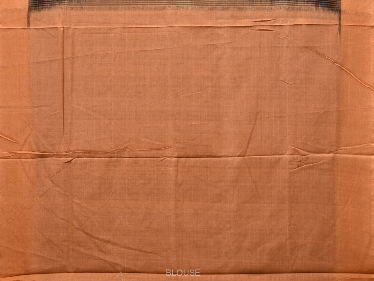 Black and Mustard Pochampally Ikat Handloom Saree with Strips Design - Global Threads | Grocsy