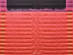 Black and Peach Gadwal Silk Handloom Saree with Mango Pallu and Border Design - Global Threads | Grocsy