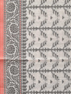 Black and White Cut Work Sico Cotton Saree with All Over and Border Design - Global Threads | Grocsy