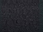 Black Bandhani Tussar Stole with Embroidary Work Design - Global Threads | Grocsy