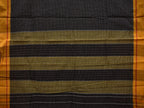 Black ilkal Cotton Handloom Saree with Checks Design No Blouse - Global Threads | Grocsy