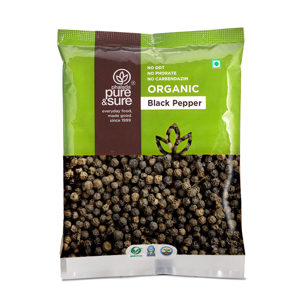 Pure & Sure Organic Black Pepper Whole | Grocsy