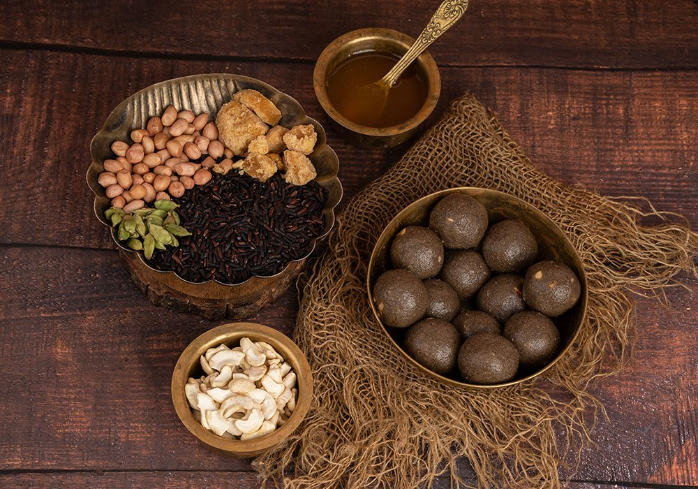 Narchuvai Foods Black Rice Laddoos | Grocsy