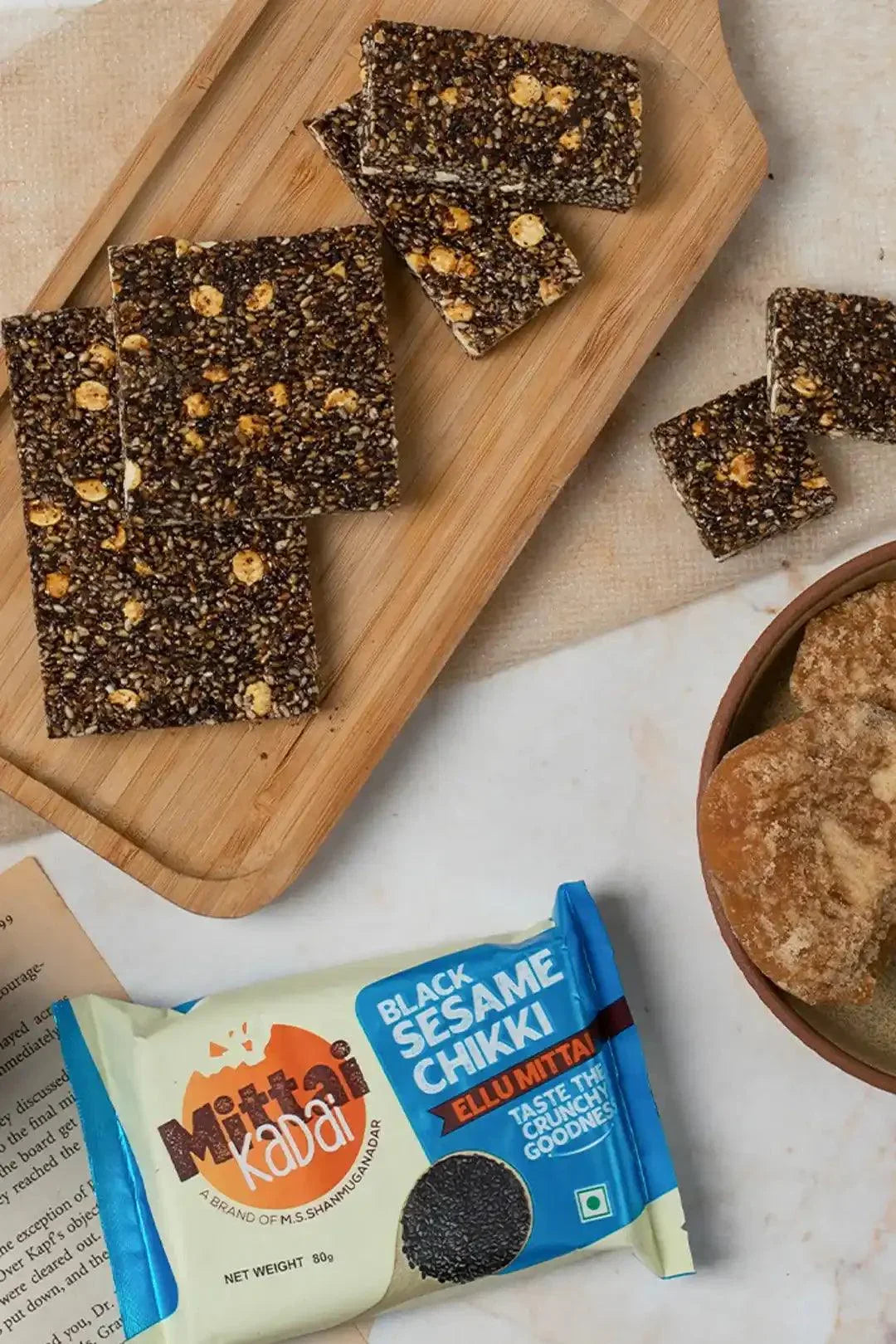 Sattur Mittai Kadai Black Sesame Chikki Bar | Grocsy