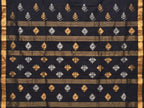 Black Uppada Cotton Handloom Saree with Assorted Buta Pallu Design - Global Threads | Grocsy