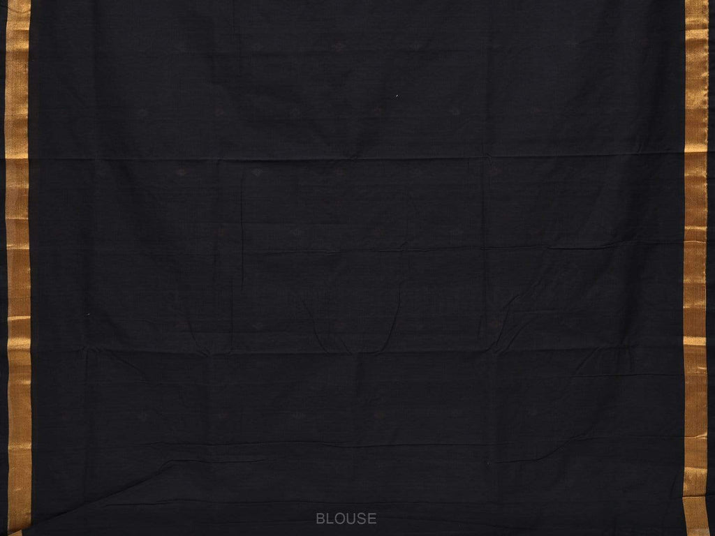 Black Uppada Cotton Handloom Saree with Assorted Buta Pallu Design - Global Threads | Grocsy