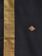 Black Uppada Cotton Handloom Saree with Assorted Buta Pallu Design - Global Threads | Grocsy