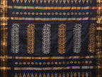 Black Uppada Cotton Handloom Saree with Karpur Pallu Design - Global Threads | Grocsy