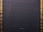 Black Uppada Cotton Handloom Saree with Karpur Pallu Design - Global Threads | Grocsy