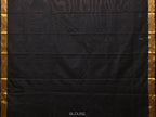 Black Uppada Silk Handloom Saree with Floral Pallu Design - Global Threads | Grocsy