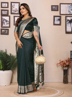 Anaita Black Banarasi Silk Saree With Weaving Work | Grocsy
