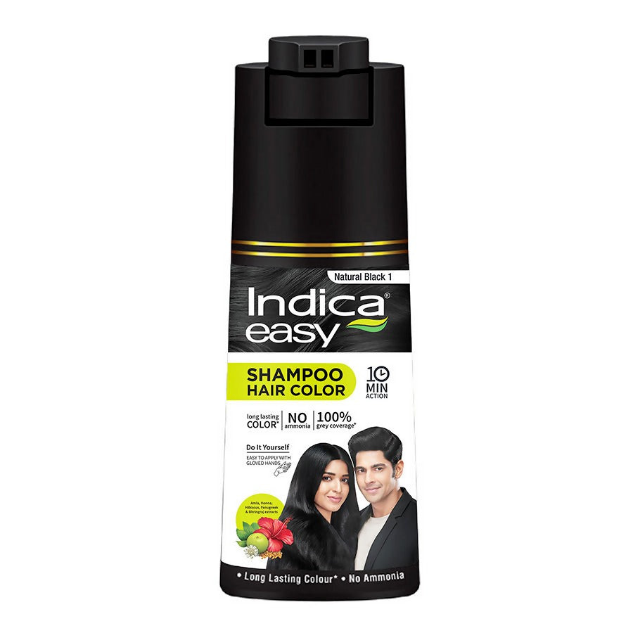 Indica Easy Hair Color Shampoo Natural Black | Grocsy