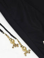 Tulsi Art Black & White Solid Semi-Stitched Myntra Lehenga & Unstitched Blouse With Dupatta | Grocsy