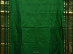 Blue and Green Gadwal Silk Handloom Saree with Checks Design - Global Threads | Grocsy