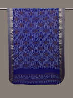 Blue Bandhani Banaras Georgette Dupatta with Border Design - Global Threads | Grocsy