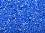 Blue Bandhani Kanchipuram Silk Handloom Dupatta with Border Design - Global Threads | Grocsy