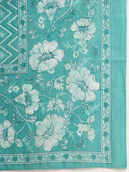 Yufta Blue Embroidered Straight Kurta Trouser And Dupatta Set | Grocsy