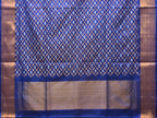 Blue Uppada Silk Handloom Saree with All Over Jamdani Design - Global Threads | Grocsy