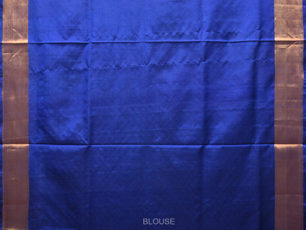 Blue Uppada Silk Handloom Saree with All Over Jamdani Design - Global Threads | Grocsy