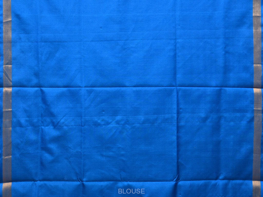 Blue Uppada Silk Handloom Saree with Border and Pallu Buta Design - Global Threads | Grocsy