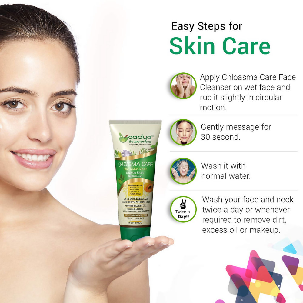 Aadya Life Sciences Chloasma Care Cream and Face Wash Combo | Grocsy