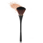 Gleva Multipurpose Professional Powder & Blush Cheek Brush - Black Brush | Grocsy