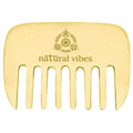 Natural Vibes Kansa Hair Comb for Hair Fall, Growth, Circulation & Stress Relief | Grocsy