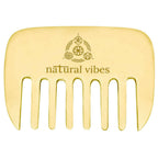Natural Vibes Kansa Hair Comb for Hair Fall, Growth, Circulation & Stress Relief | Grocsy