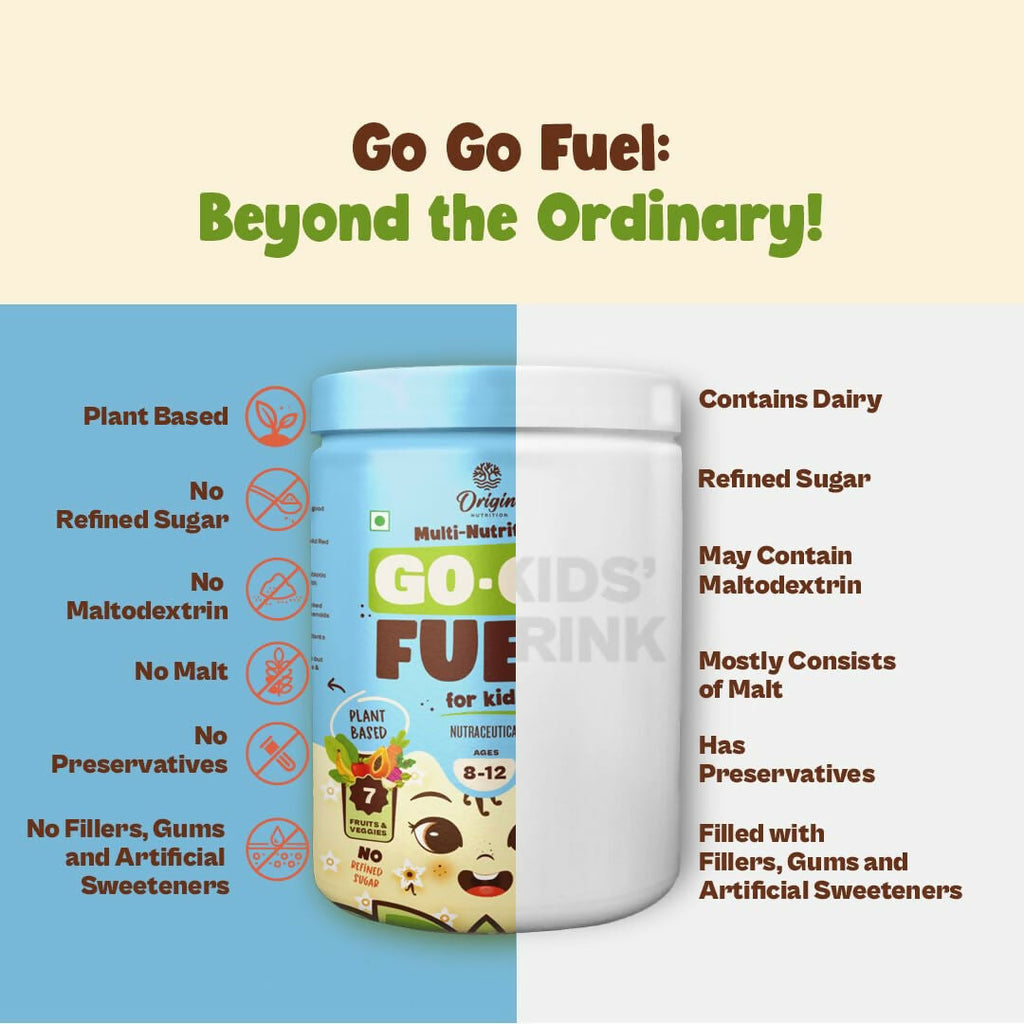 Origin Nutrition Multi Nutritional Go Go Fuel Health Drink For Kids, Ages 8-12 Yrs | Grocsy